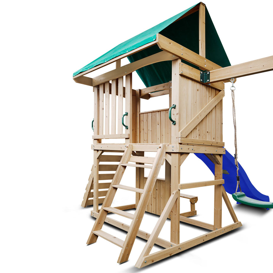 Carindale Play Centre & Swing Set (Blue Slide)