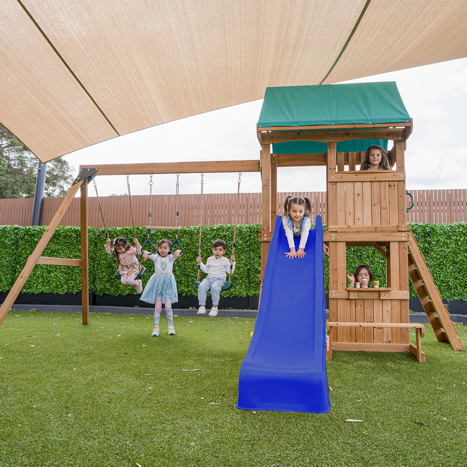 Carindale Play Centre & Swing Set (Blue Slide)