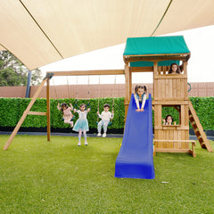 Carindale Play Centre Set with 2.2m Blue Slide