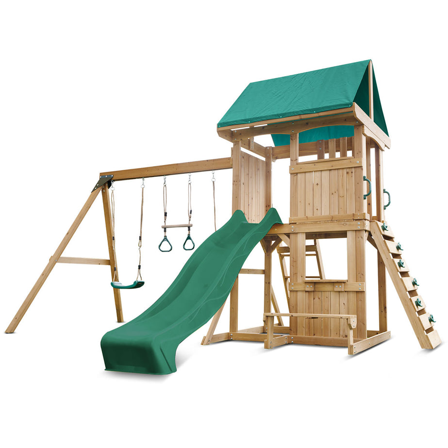 Carindale Play Centre Set with 2.2m Green Slide