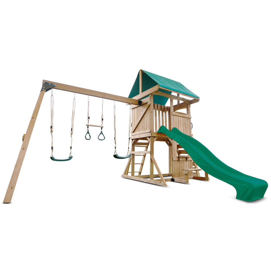 Carindale Play Centre & Swing Set (Green Slide)