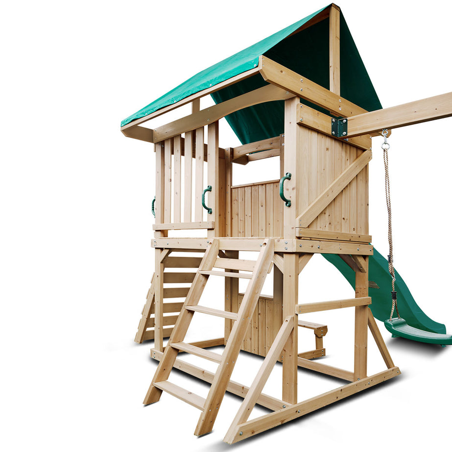 Carindale Play Centre & Swing Set (Green Slide)