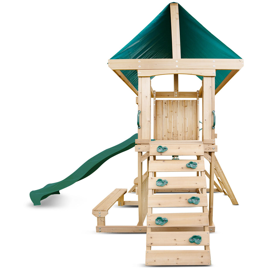 Carindale Play Centre & Swing Set (Green Slide)