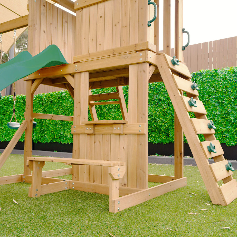 Carindale Play Centre & Swing Set (Green Slide)