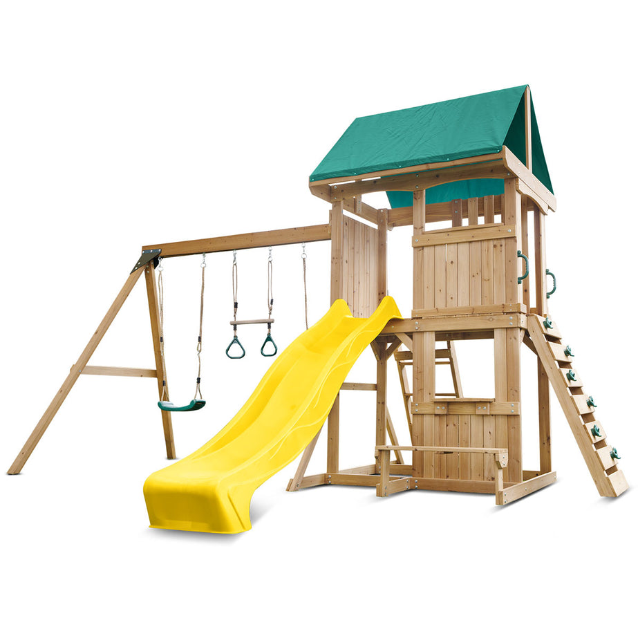 Carindale Play Centre Set with 2.2m Yellow Slide