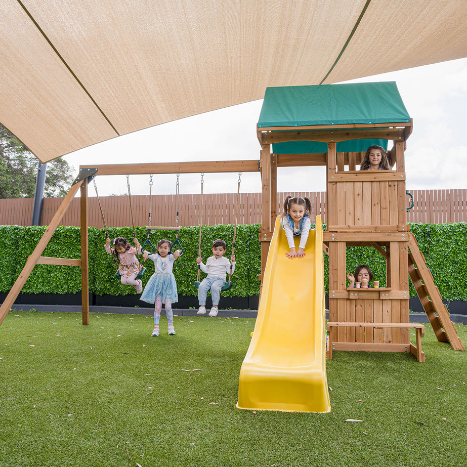 Carindale Play Centre & Swing Set (Yellow Slide)