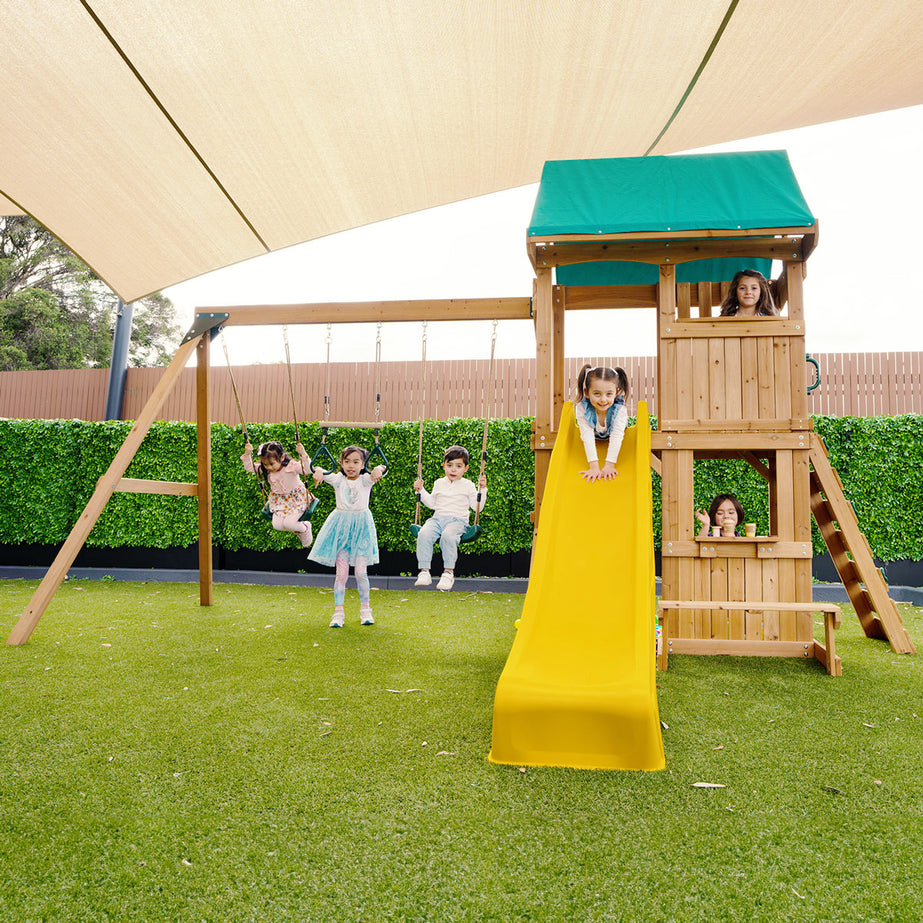 Carindale Play Centre Set with 2.2m Yellow Slide