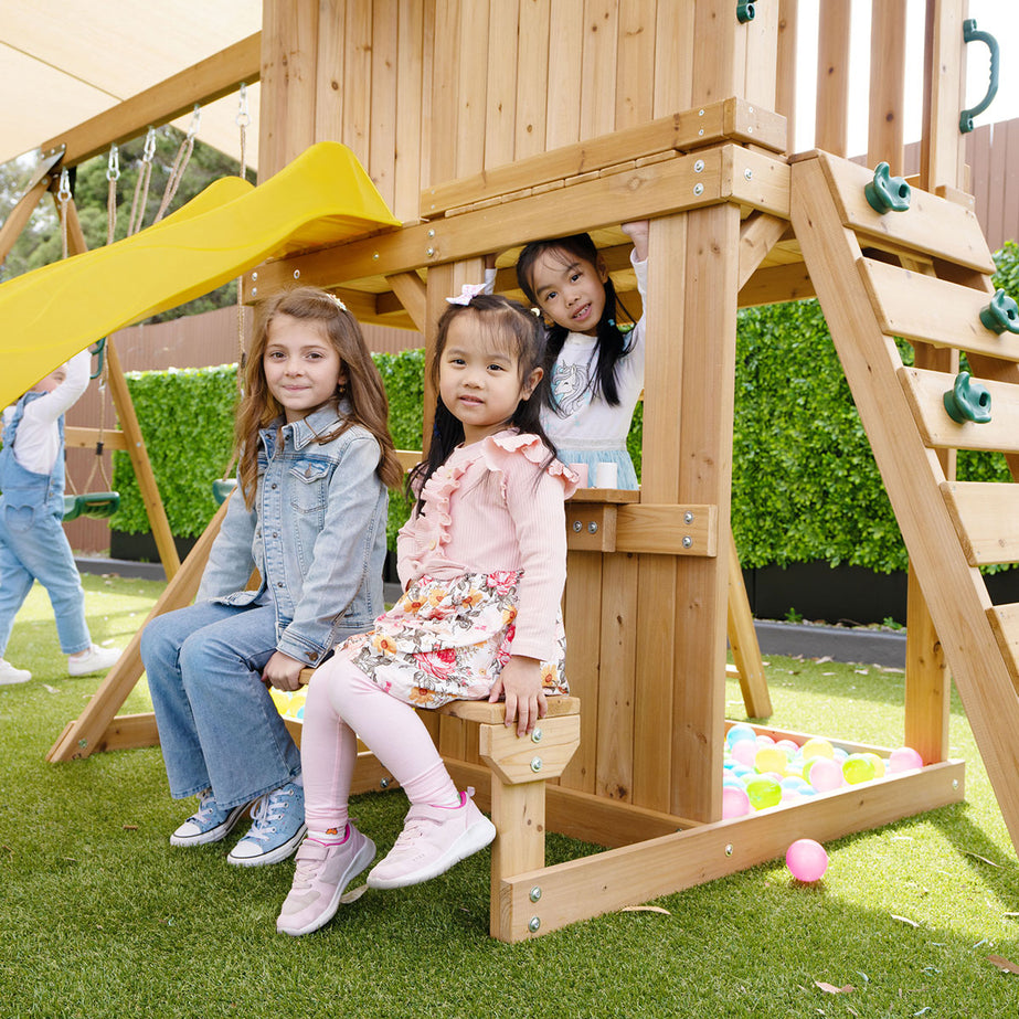 Carindale Play Centre Set with 2.2m Yellow Slide