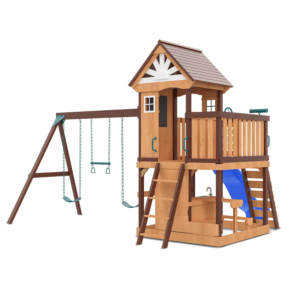 Coventry Play Centre & Swing Set (Blue Slide)