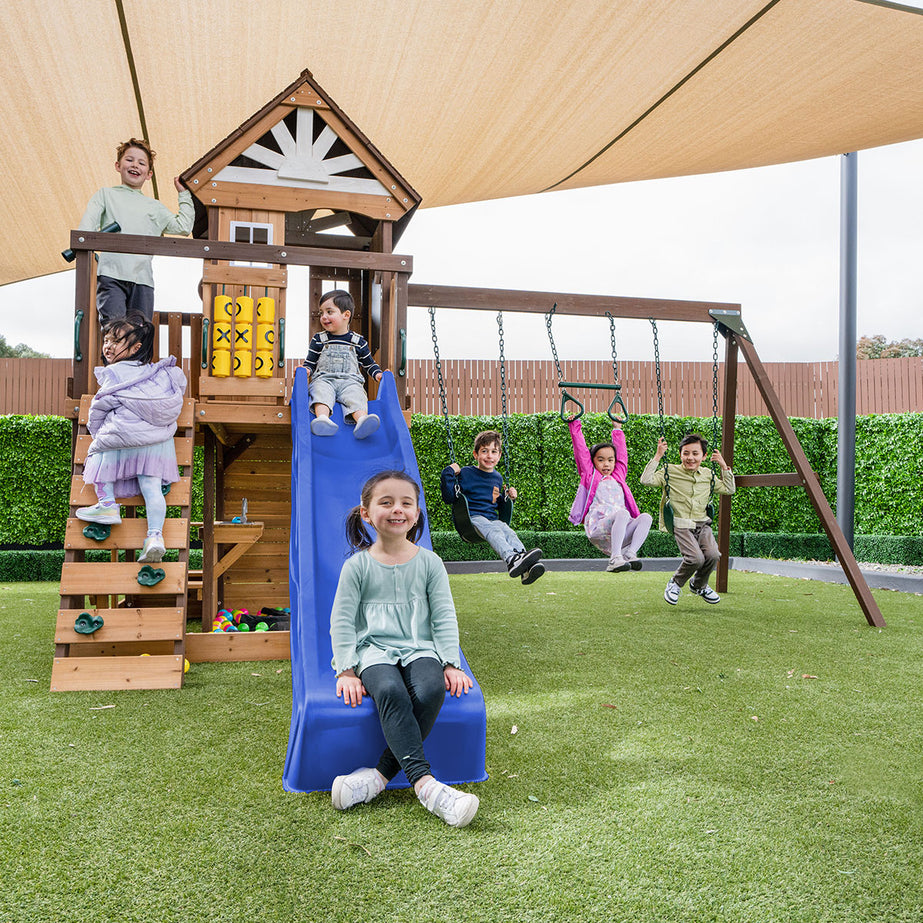 Coventry Play Centre & Swing Set (Blue Slide)