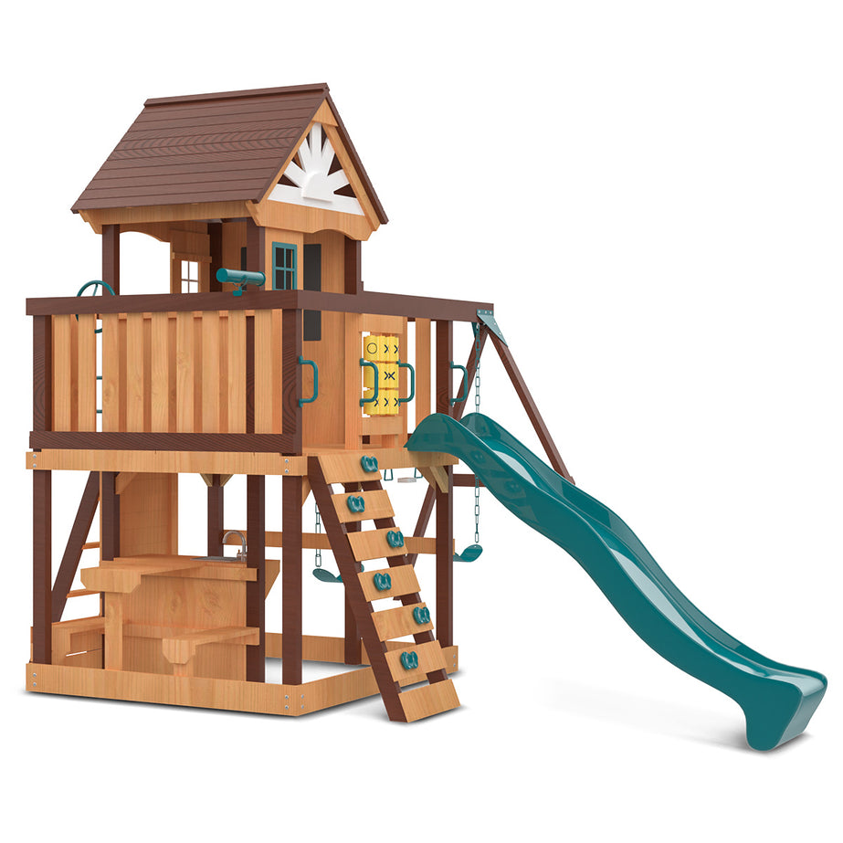 Coventry Play Centre & Swing Set (Green Slide)