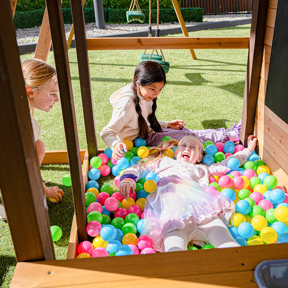 Darlington Play Centre & Swing Set (Blue Slide)