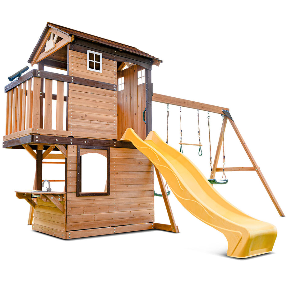 Darlington Play Centre & Swing Set (Yellow Slide)