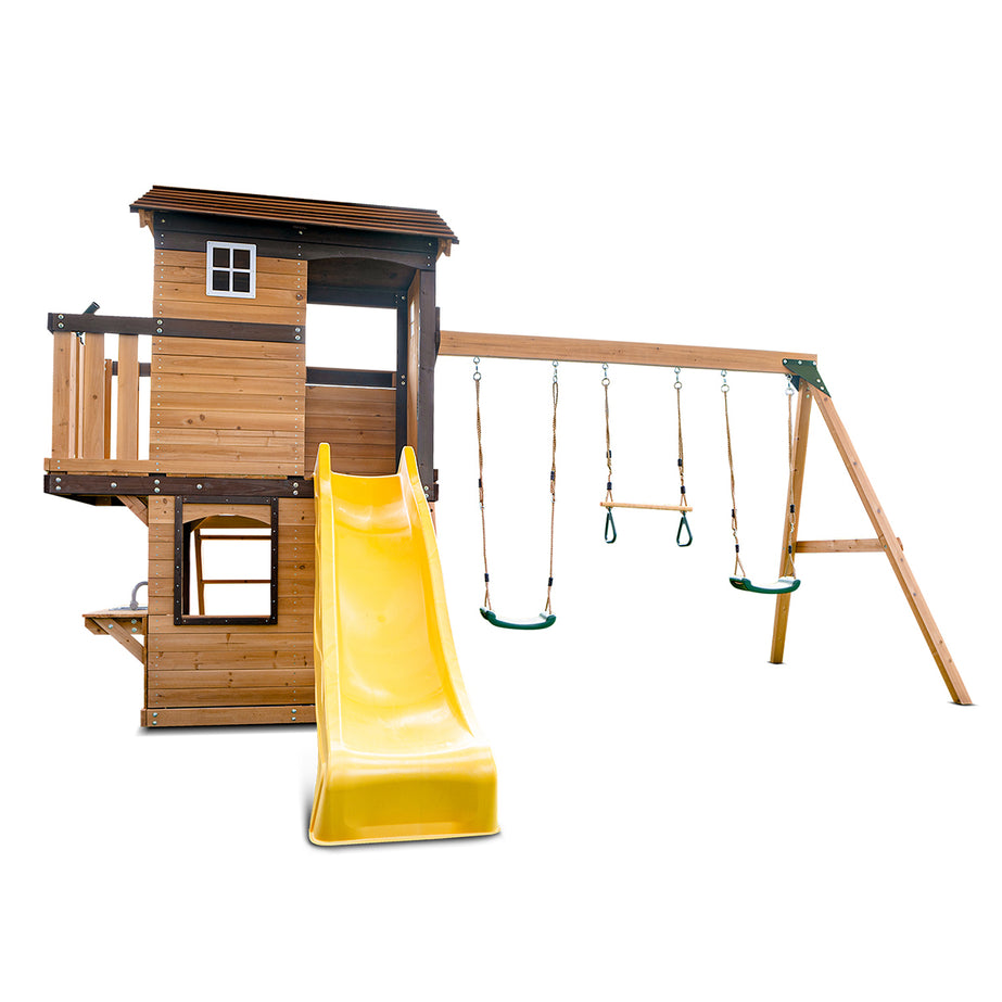 Darlington Play Centre & Swing Set (Yellow Slide)