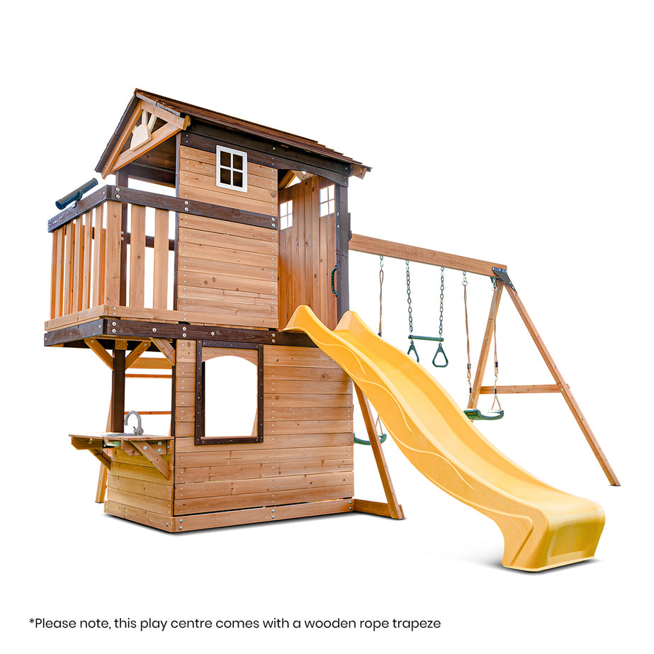 Darlington Play Centre & Swing Set (Yellow Slide)