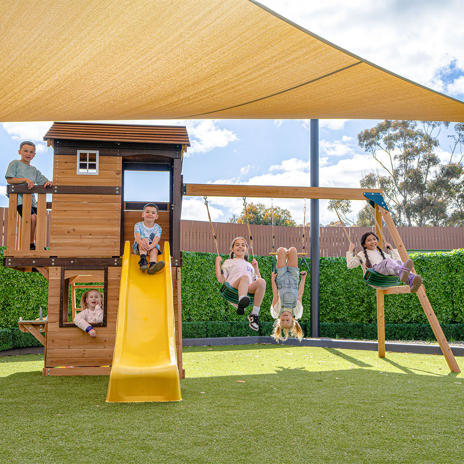 Darlington Play Centre & Swing Set (Yellow Slide)