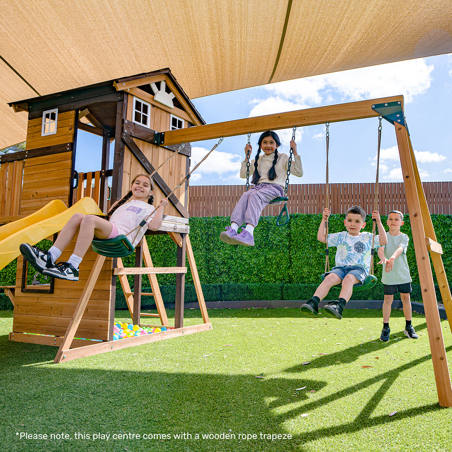 Darlington Play Centre & Swing Set (Yellow Slide)