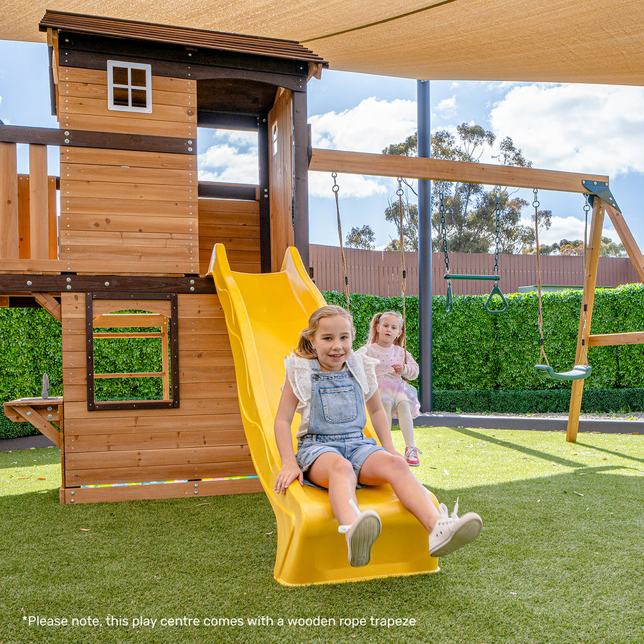 Darlington Play Centre & Swing Set (Yellow Slide)