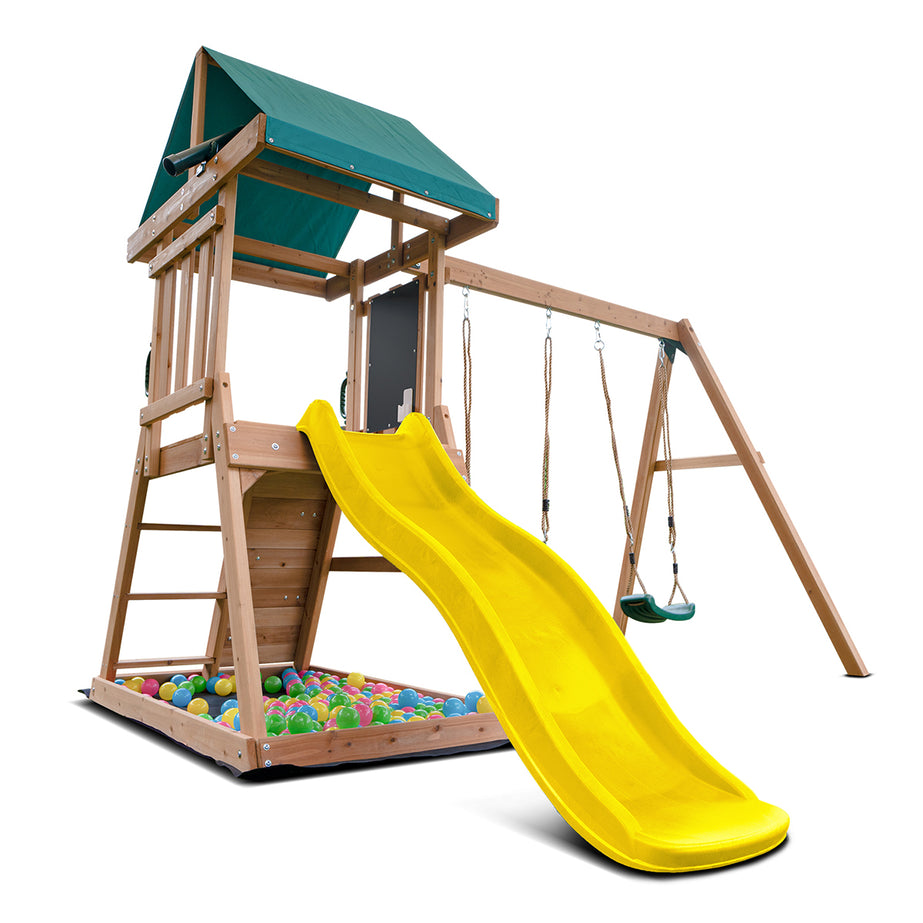 Greenvale Play Centre & Swing Set (Yellow Slide)