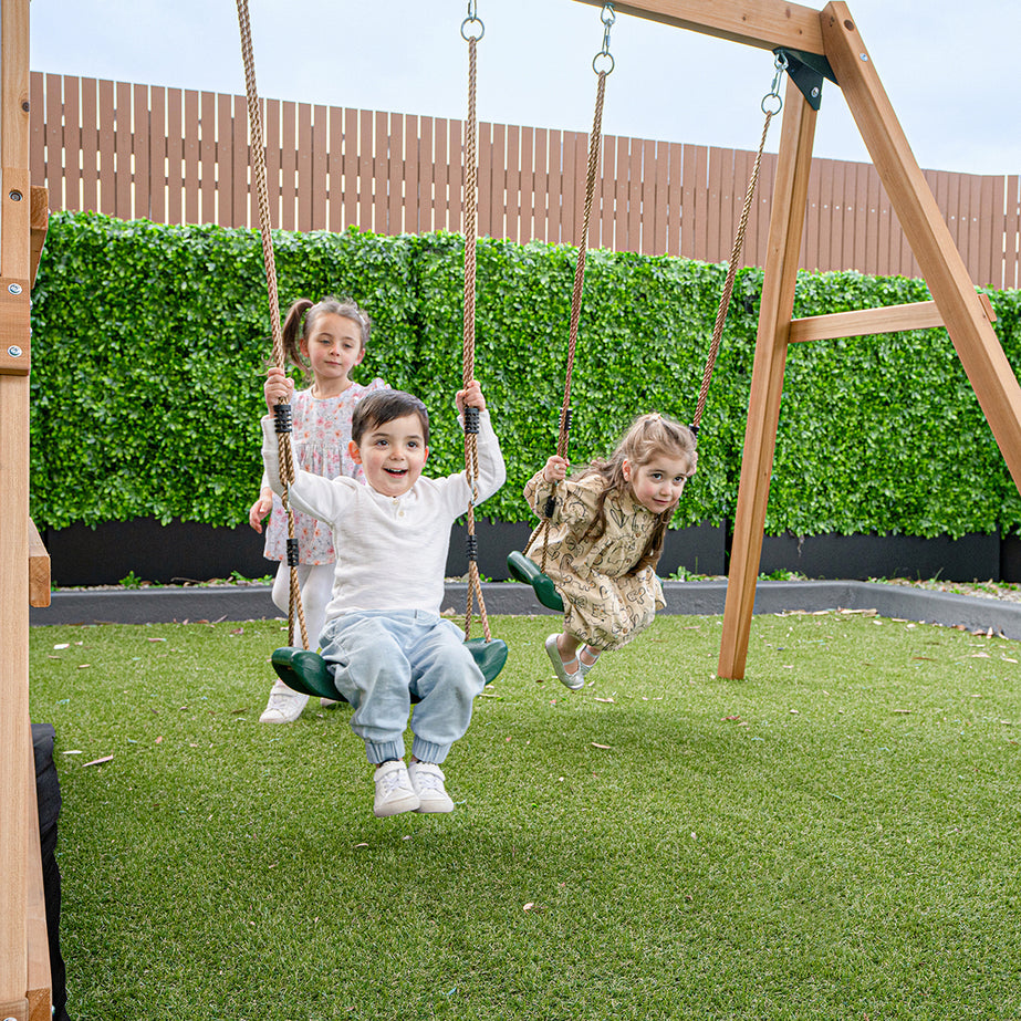 Greenvale Play Centre & Swing Set (Yellow Slide)