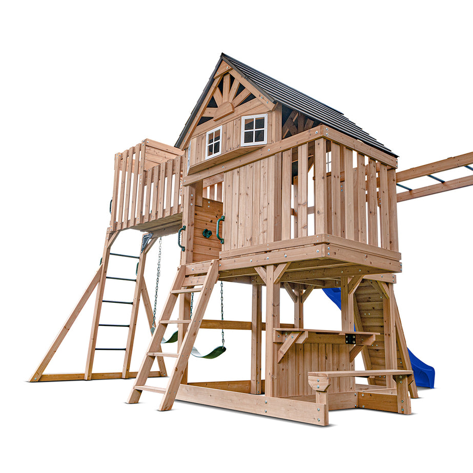 Kensington Play Centre & Swing Set (Blue Slide)