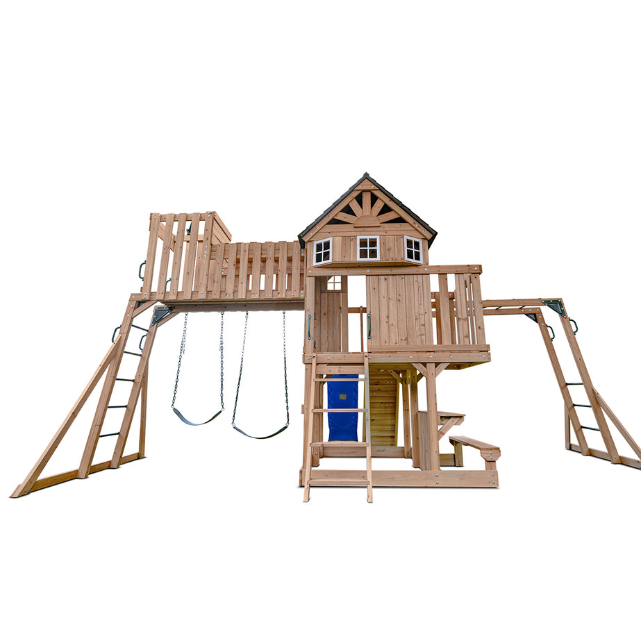 Kensington Play Centre & Swing Set (Blue Slide)