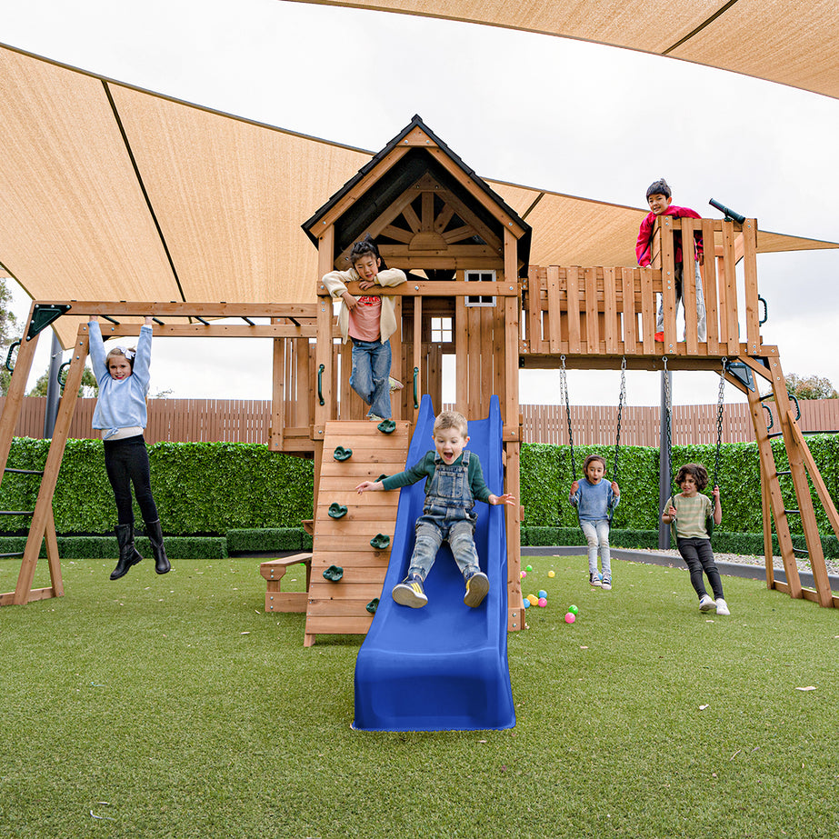 Kensington Play Centre & Swing Set (Blue Slide)