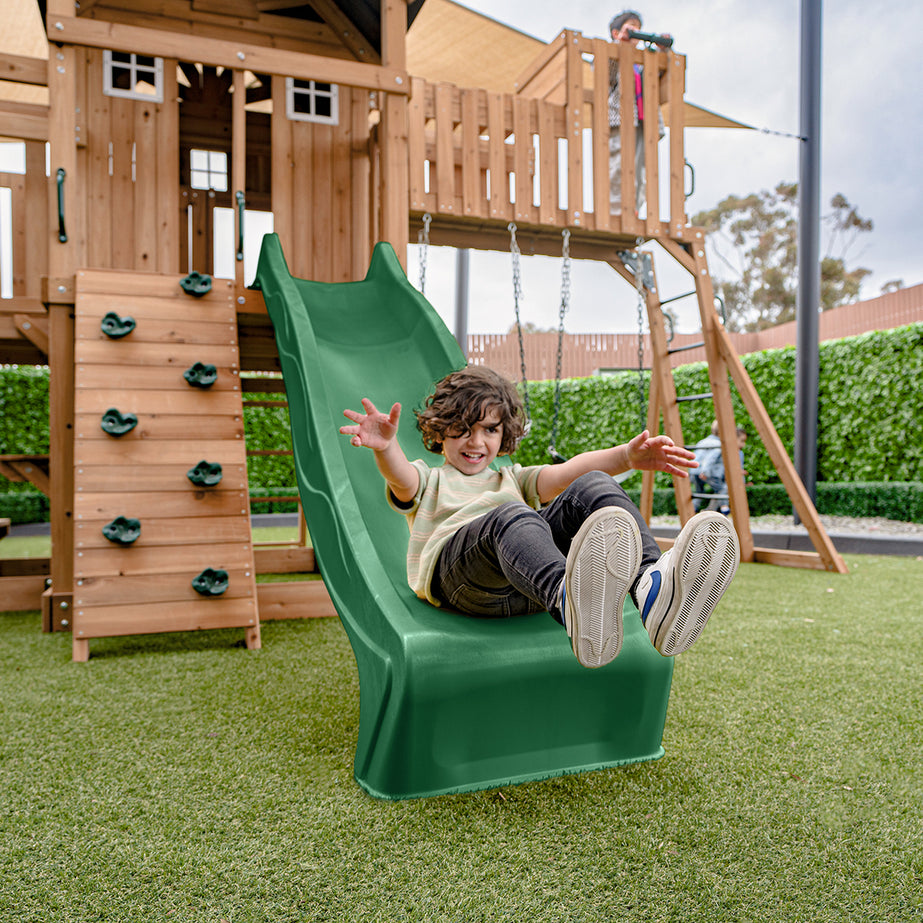 Kensington Play Centre & Swing Set (Green Slide)