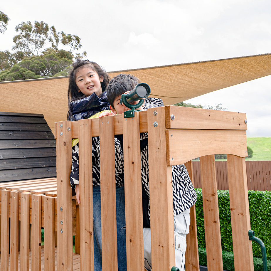 Kensington Play Centre & Swing Set (Green Slide)