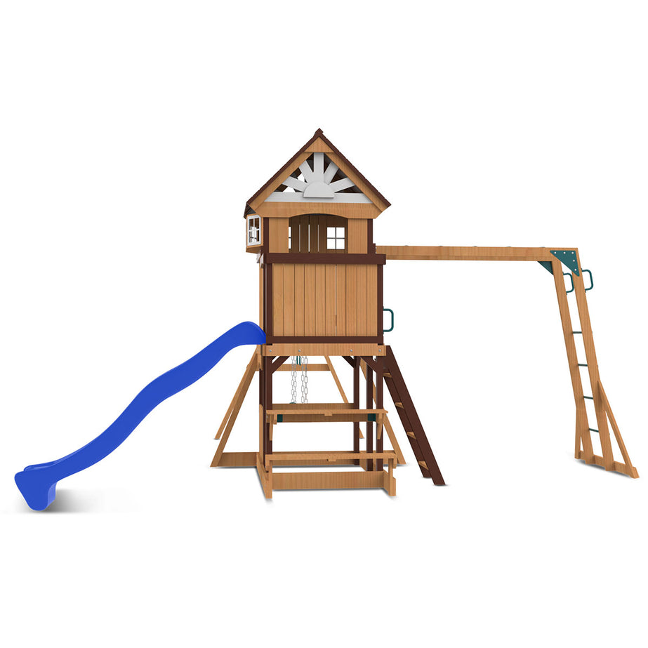 Meer Brook Play Centre & Swing Set (Blue Slide)