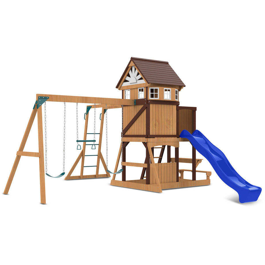 Meer Brook Play Centre Set with 2.2m Blue Slide