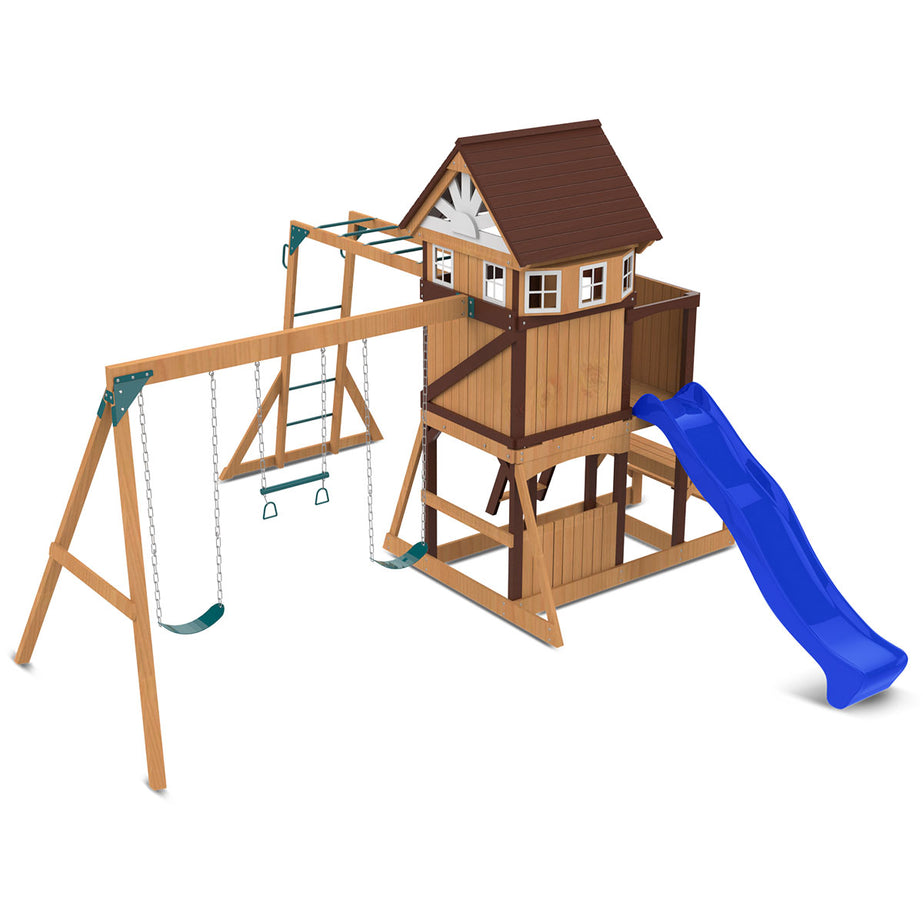 Meer Brook Play Centre Set with 2.2m Blue Slide