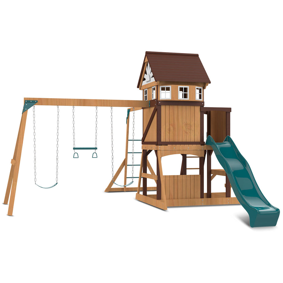 Meer Brook Play Centre Set with 2.2m Green Slide