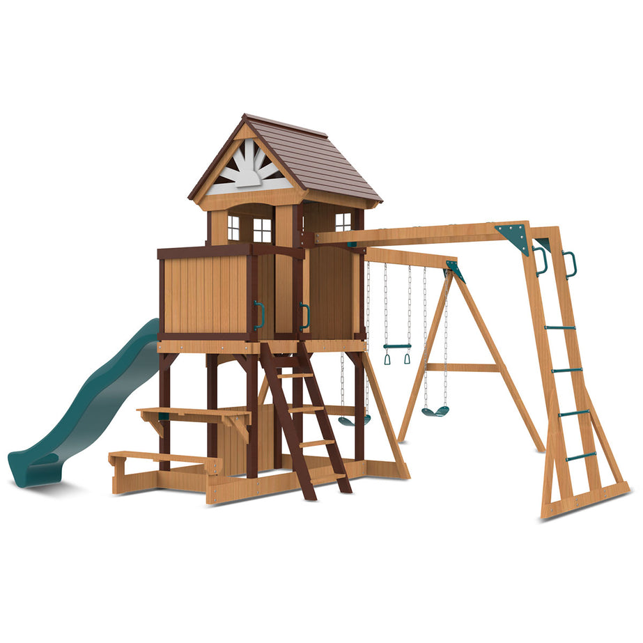 Meer Brook Play Centre Set with 2.2m Green Slide