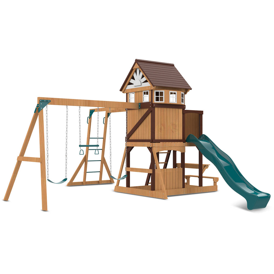 Meer Brook Play Centre Set with 2.2m Green Slide