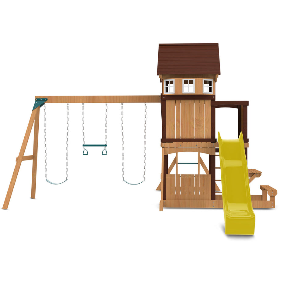 Meer Brook Play Centre & Swing Set (Yellow Slide)