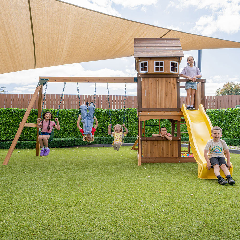 Meer Brook Play Centre & Swing Set (Yellow Slide)