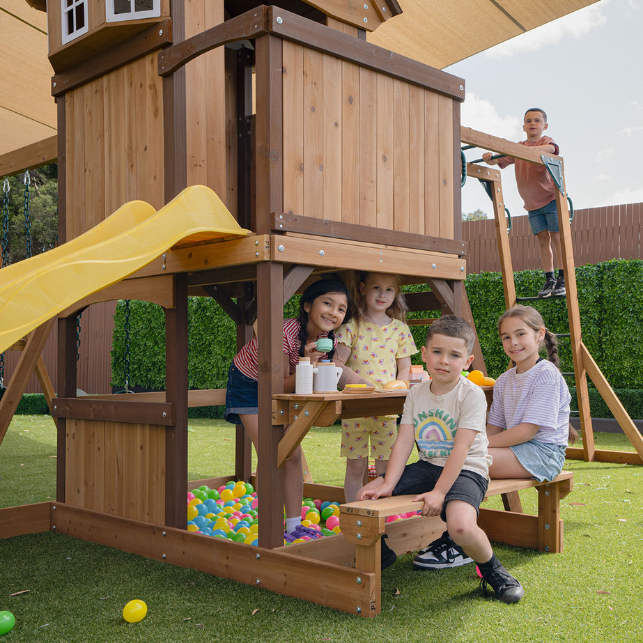 Meer Brook Play Centre & Swing Set (Yellow Slide)