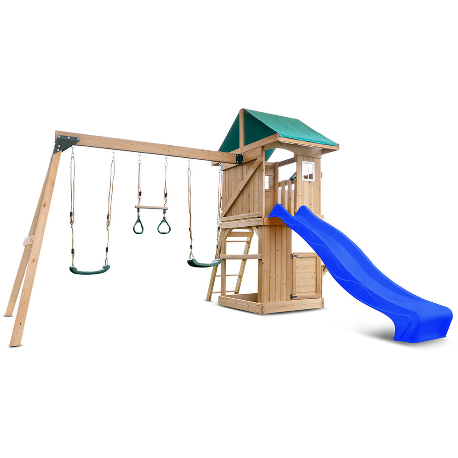 Montrose Play Centre & Swing Set (Blue Slide)