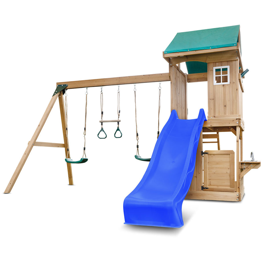 Montrose Play Centre & Swing Set (Blue Slide)