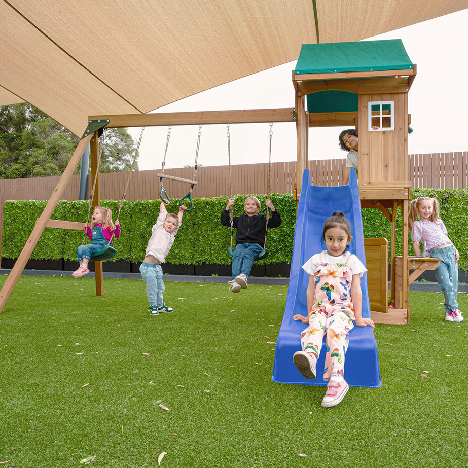 Montrose Play Centre & Swing Set (Blue Slide)