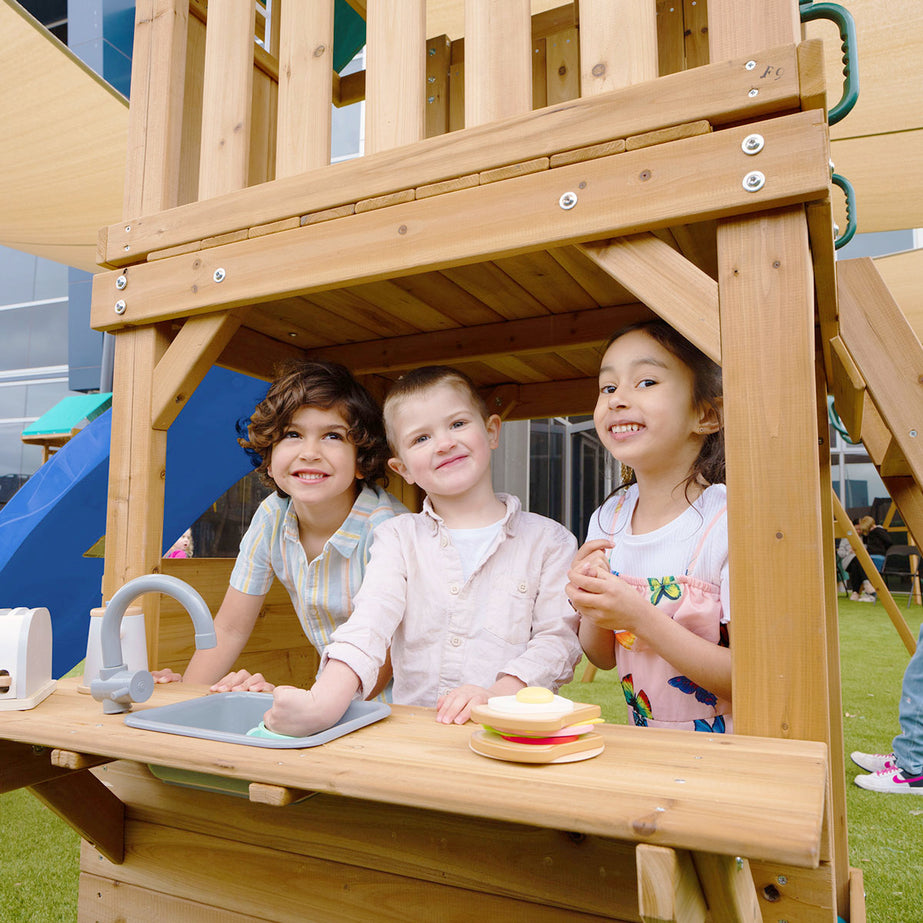 Montrose Play Centre & Swing Set (Blue Slide)