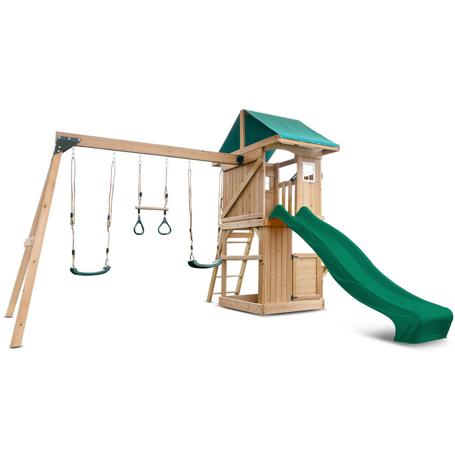 Montrose Play Centre Set with 2.2m Green Slide