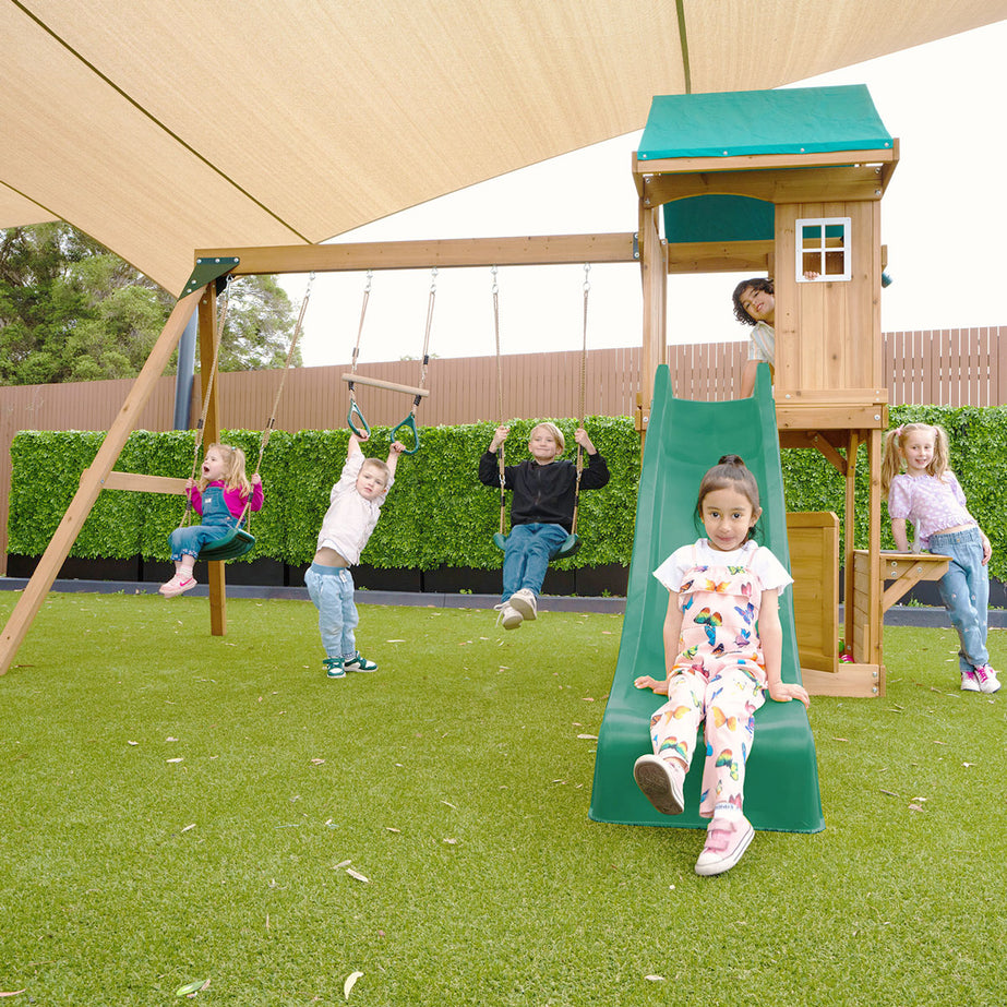 Montrose Play Centre Set with 2.2m Green Slide