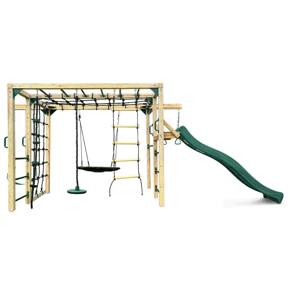 Orangutan Climbing Cube Jungle Gym All-in-One Play Centre (Green Slide)