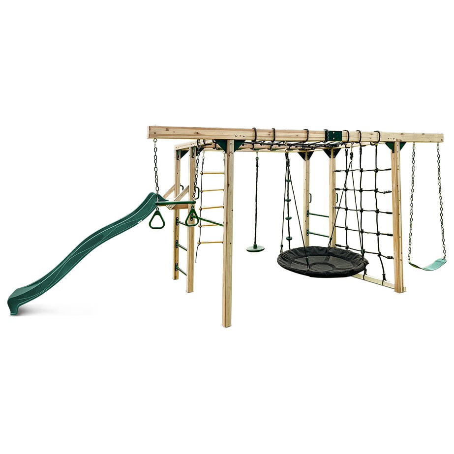 Orangutan Climbing Cube Jungle Gym All-in-One Play Centre (Green Slide)