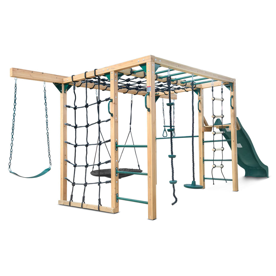 Orangutan Climbing Cube Jungle Gym All-in-One Play Centre (Green Slide)