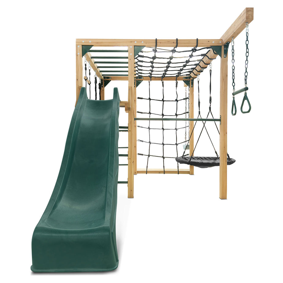 Orangutan Climbing Cube Jungle Gym All-in-One Play Centre (Green Slide)