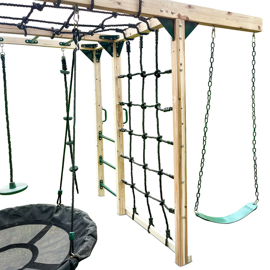 Orangutan Climbing Cube Jungle Gym All-in-One Play Centre (Green Slide)