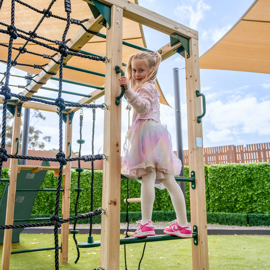 Orangutan Climbing Cube Jungle Gym All-in-One Play Centre (Green Slide)